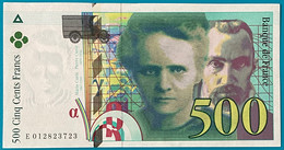 Billet De 500 Francs France Pierre Et Marie Curie De 1994 --SPL-- / ALPH E--Numéro 012823723 - 500 F 1994-2000 ''Pierre Et Marie Curie''