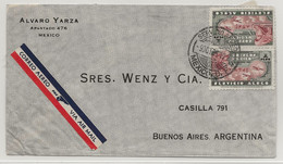 PANAM PAA 1936 MEXICO ARGENTINA Buenos Aires Servico Aereo Par Avion Label Vignette Correo Aereo Via Air Mail - Avions