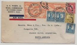 PANAM PAA 1936 USA United States Postage Boston ARGENTINA Buenos Aires Par Avion Correo Aereo Via Air Mail - Aviones