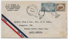 PANAM PAA 1936 USA United States Postage Bison Boston ARGENTINA Buenos Aires Par Avion Correo Aereo Via Air Mail - Airplanes