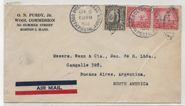 PANAM PAA 1936 USA United States Postage Boston ARGENTINA Buenos Aires Par Avion Correo Aereo Via Air Mail - Vliegtuigen