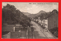 ZUJ-31  Bulle Grand'Rue Et Terrasse De L'Eglise.  Morel 3046. Circ. 1924 Vers Estavayer - Bulle