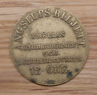 Sweden - Old Token From Stockholm Steamboat Company 12 öre - Professionali / Di Società