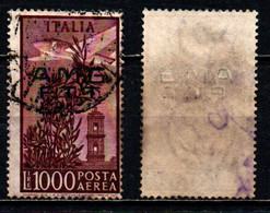 TRIESTE - AMGFTT - 1948 - CAMPIDOGLIO - SOVRASTAMPA SU DUE RIGHE - 1000 LIRE - USATO - Poste Aérienne