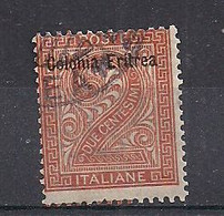 COLONIE ITALIANE ERITREA 1893 SOPRASTAMPATO SASS. 2  USATO VF - Eritrée