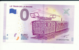 Billet Touristique 0 Euro - LE TRAIN DE LA RHUNE - UEBN - 2018-2- N° 986 - Billet épuisé - Autres & Non Classés