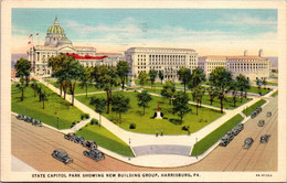 Pennsylvania Harrisburg State Capitol Park Showing New Building Group 1938 - Harrisburg