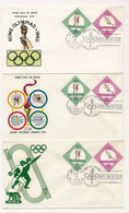 PHILIPPINES - 9 Enveloppes FDC Différentes - 2 Val. Jeux Olympiques De ROME - MANILLE - 30 Novembre 1960 - Philippines