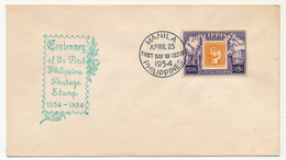 PHILIPPINES - Enveloppe Premier Jour - Centenaire Du Premier Timbre - MANILA 25 Avril 1954 - Filippine