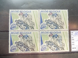 Belgique Belgie Variété / Varieteit 1258 V 1 Mnh Neuf ** ( Année / Jaar 1966 ) Bloc De 4 - Otros & Sin Clasificación