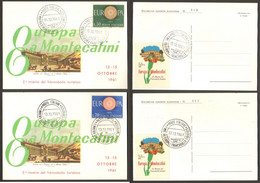 Fdc Europea 1961 Mostra Francobollo Turistico Montecatini 3 2 Cartoline - F.D.C.