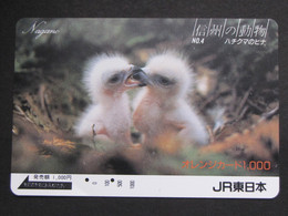 USED Carte Prépayée Japon - Japan Prepaid Card BIRDS CHICKS AT THE NEST - Altri & Non Classificati