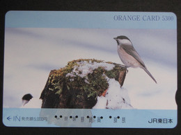 USED Carte Prépayée Japon - Japan Prepaid Card ORANGE Card BIRDS - Altri & Non Classificati