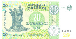 2018. Moldova, New 20L/2015,  Signature 2, UNC - Moldavië