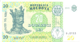 2018. Moldova, New 20L/2015, Signature 2, UNC - Moldawien (Moldau)