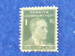 TÜRKİYE- 1930- 40-     1K  BİRİNCİ ATATÜRK  DAMGALI - Oblitérés