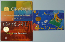 FRANCE - Gemplus Smartcard Demos - Group Of 3 - Gem Start, Gem Safe & Welcome To Smart Cards - Used - 600 Agences