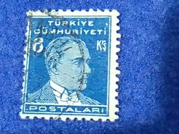 TÜRKİYE- 1930- 40-     6K   BİRİNCİ    ATATÜRK  DAMGALI - Usati