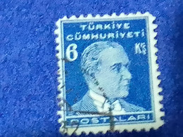 TÜRKİYE- 1930- 40-     6K   BİRİNCİ    ATATÜRK  DAMGALI - Used Stamps