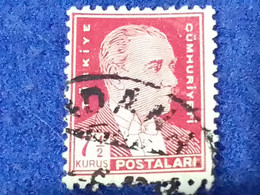 TÜRKİYE- 1930- 40-     7.50K    BİRİNCİ  ATATÜRK  DAMGALI - Used Stamps