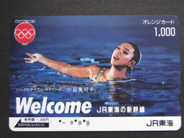 USED Carte Prépayée Japon - Japan Prepaid Card OLIMPIC GAMES SYNCHRONIZED SWIMMING - Giochi Olimpici