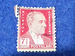 TÜRKİYE- 1930- 40-     7.50K    BİRİNCİ  ATATÜRK  DAMGALI - Used Stamps