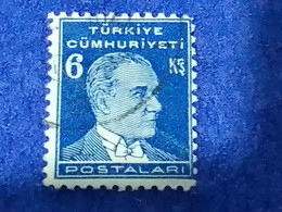 TÜRKİYE- 1930- 40-     6K    BİRİNCİ  ATATÜRK  DAMGALI - Gebruikt