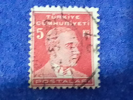 TÜRKİYE- 1930- 40-     5K    BİRİNCİ  ATATÜRK  DAMGALI - Used Stamps