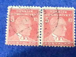 TÜRKİYE- 1930- 40-     5K    BİRİNCİ  ATATÜRK  DAMGALI - Used Stamps