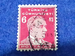 TÜRKİYE- 1930- 40-     6K      ATATÜRK  DAMGALI - Used Stamps