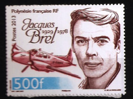 Polynésie 2013 N° 1022 ** Chanteur, Jacques Brel, Belge, Avion, Jojo, Beechcraft Twin-Bonanza, Cinéma, Ne Me Quitte Pas - Neufs