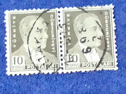 TÜRKİYE- 1930- 40-     10K      ATATÜRK  DAMGALI - Used Stamps