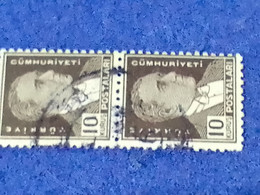 TÜRKİYE- 1930- 40-     10K      ATATÜRK  DAMGALI - Used Stamps