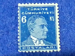 TÜRKİYE- 1930- 40-     6K    BİRİNCİ  ATATÜRK  DAMGALI - Used Stamps