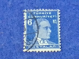 TÜRKİYE- 1930- 40-     6K    BİRİNCİ  ATATÜRK  DAMGALI - Used Stamps