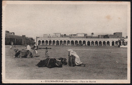 Delcampe - CPA 1939 -  COLOMB BECHAR - (SUD ORANAIS) - PLACE DU MARCHE' - ALGERIE الجزائر  ALGERIA  EL DJAZAIR - Bechar (Colomb Béchar)