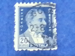 TÜRKİYE- 1930- 54-     20K      ATATÜRK  DAMGALI - Used Stamps