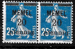 1C50 - MEMEL - SEMEUSE N° 96 CHIFFRE ESPACE TENANT A NORMAL NEUF * - Unused Stamps