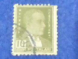 TÜRKİYE- 1930- 54-     10K      ATATÜRK  DAMGALI - Used Stamps