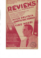 REVIENS (VALSE)  CHANTE PAR TINO ROSSI  - ANNEE 1938 - Scores & Partitions