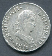 1811.ESPAÑA.MONEDA.FERNANDO VII. 2 REALES PLATA.5,98GR. CECA CADIZ.MBC - Monete Provinciali