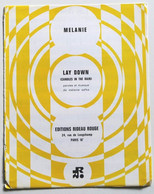 Partition Vintage Sheet Music MELANIE : Lay Down (Candles In The Rain) - Song Books