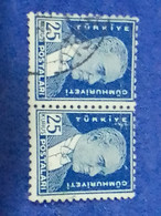 TÜRKİYE- 1930- 54-     25K    BİRİNCİ  ATATÜRK  DAMGALI - Used Stamps