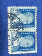 TÜRKİYE- 1930- 54-     25K    BİRİNCİ  ATATÜRK  DAMGALI - Gebruikt