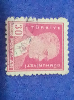 TÜRKİYE- 1930- 54-     30K    BİRİNCİ  ATATÜRK  DAMGALI - Gebruikt