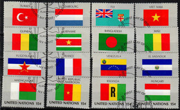 1980 Flags Of Member Nations (I) Sc 325-40 / YT 316-31 / Mi 348-63 Used / Oblitéré / Gestemplet [zro] - Usati