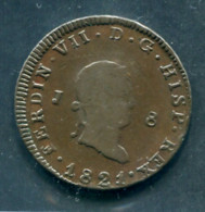 1821.ESPAÑA.MONEDA.FERNANDO VII.  8 MARAVEDIS COBRE-MBC - Provincial Currencies