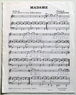 Partition Vintage Sheet Music MADAM : Madam * 80's Berliner Bory-Thomas - Chant Et Piano - Cancionero