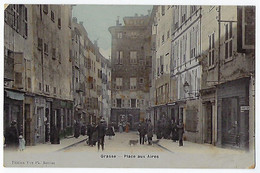 Delcampe - CPA 06 Alpes Maritimes Grasse Place Aux Aires Peu Courante Près Mougins Cannes Antibes Pegomas Mouans-Sartoux Le Cannet - Grasse