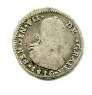 1816.ESPAÑA.MONEDA 1 REAL PLATA.FERNANDO VII.NUEUVO REINO.FJ. 3.8 GR. BC+ - Münzen Der Provinzen